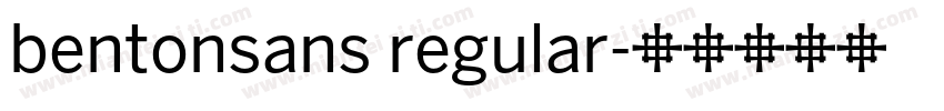 bentonsans regular字体转换